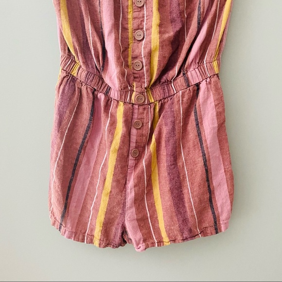 Urban Outfitters Striped Romper Pink Sz Medium - Picture 3 of 8